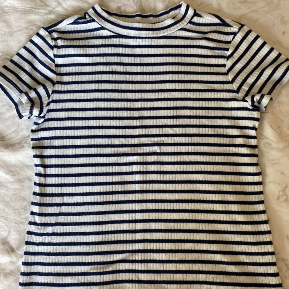 Small Navy Striped Turtle Neck